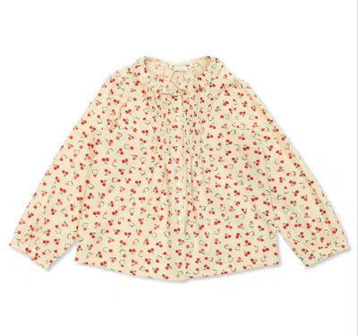 Bonpoint Kids' Gentile Cherry Printed Blouse In Neutral