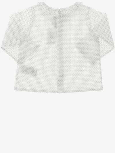 Bonpoint Geometric Print Cotton Blouse In White