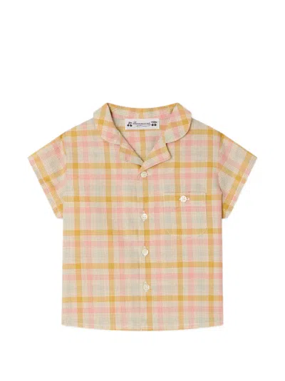 Bonpoint Babies' Gerald Checked Shirt In Yellow