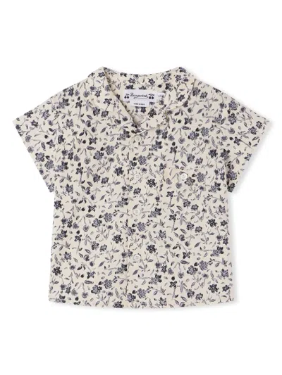 Bonpoint Babies' Gerald Floral-print Shirt In Neutrals