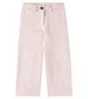 Bonpoint Gersande Cotton And Linen Pants In Pink