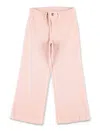 Bonpoint Gersande Girls Flared Jeans In Organic Cotton In Pink
