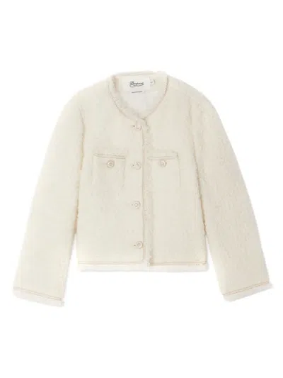 Bonpoint Kids' Giacinta Buttoned Jacket In Neutrals