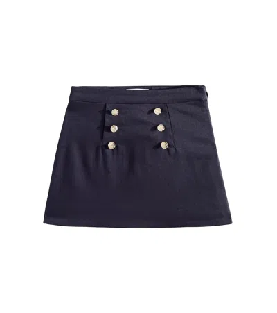 Bonpoint Kids' Gianina Cotton Skirt In Blue