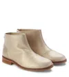 Bonpoint Giara Metallic Leather Ankle Boots In Gold