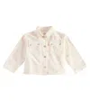 Bonpoint Denim Jacket Cherry In White