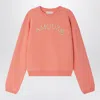 BONPOINT GINA PINK SWEATSHIRT WITH EMBROIDERY
