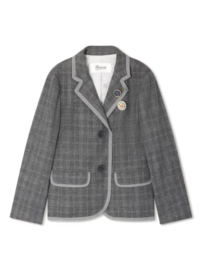 Bonpoint Kids' Ginevra Patterned Jacket In Grey