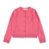 Bonpoint Ginger Buttoned Straight Hem Cardigan In Pink