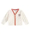 Bonpoint Giorginoli Cable-knit Cotton-blend Cardigan In White