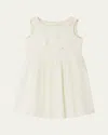 Bonpoint Girl's Alina Floral Embroidered Dress In Ivoire