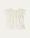 Bonpoint Girl's Alisia Ice Cream Printed Blouse In Im Ivoire
