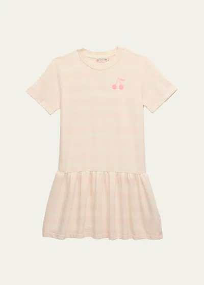 Bonpoint Kids' Girl's Amaia Check-print Pastel Dress In Ra Rose Poudre