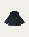 Bonpoint Girl's Bonno Cherry Embroidered Jacket In Bleu Nuit