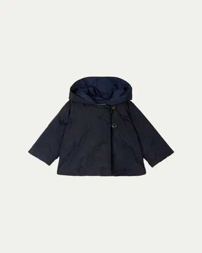 Bonpoint Kids' Girl's Bonno Cherry Embroidered Jacket In Bleu Nuit