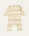 Bonpoint Girl's Carl Cotton Stripe Romper, 3m-18m In Rayures Rose