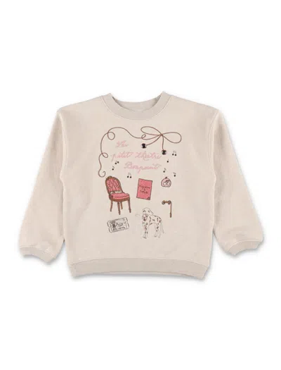 Bonpoint Girl Graphic Crewneck Sweatshirt In Pink