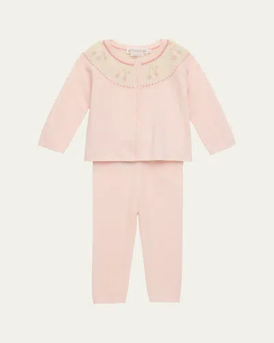 Bonpoint Kids' Girl's Jenny Knit Sweater & Leggings 2-piece Set In Pink