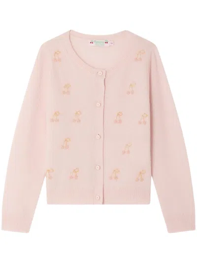 Bonpoint Girls' 100% Cashmere Sweater In Pink