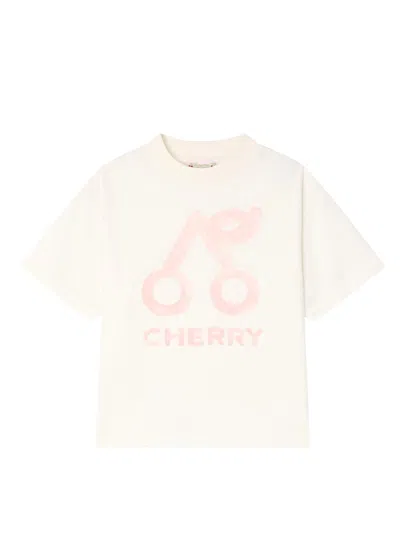 Bonpoint Girls 100% Cotton Mini Logo T-shirt In White