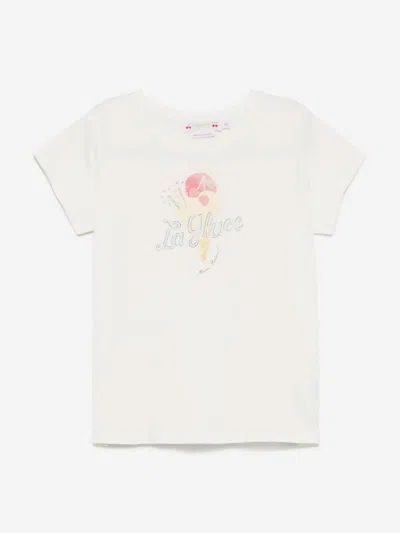 Bonpoint Kids'  Girls Alcala T-shirt In Ivory