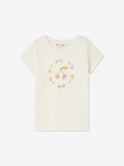 Bonpoint Kids' Girls Alcala T-shirt In Ivory