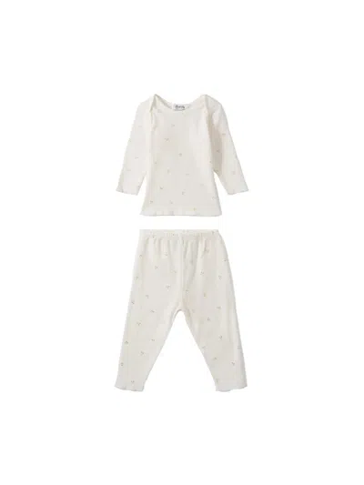 Bonpoint Girls Baby 2-piece Pajama Set In Gold