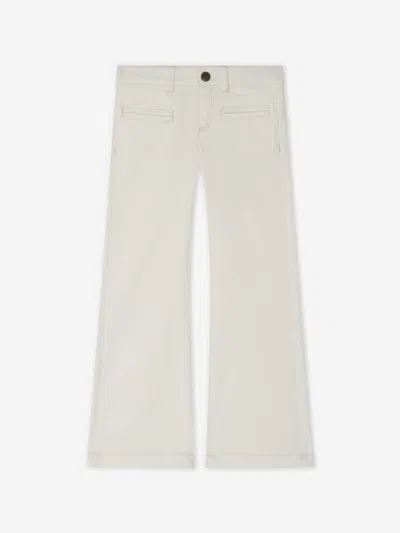 Bonpoint Kids' Bestie Flared Trousers In White