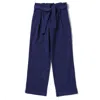 Bonpoint Paperbag-waist Cotton-blend Trousers In Blue