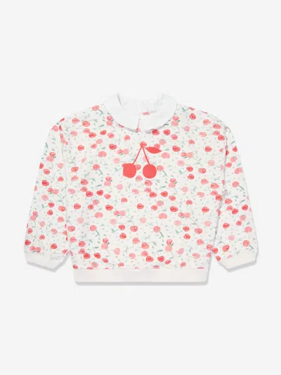 BONPOINT GIRLS CLAUDINE CHERRY SWEATSHIRT