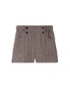 Bonpoint Diplome Houndstooth-check Shorts In Ca Chataigne