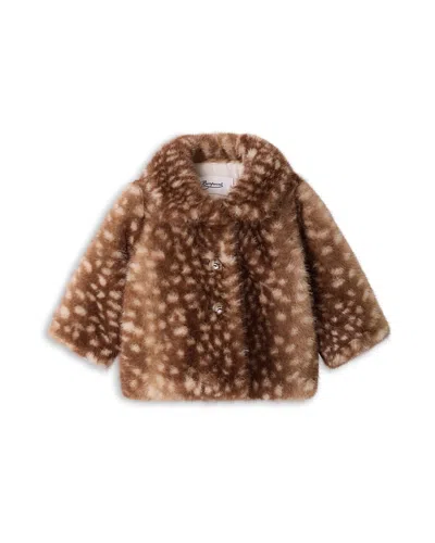Bonpoint Girls' Douceur Faux Fur Coat - Little Kid In Brown
