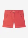 Bonpoint Belt-loop Denim Shorts In Red