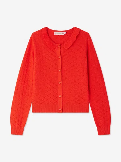 Bonpoint Girls Emy Cardigan In Red