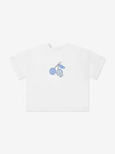 Bonpoint Kids'  Girls Faros T-shirt In Ivory