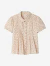 Bonpoint Floral-print Cotton Blouse In Beige