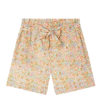 BONPOINT BONPOINT GIRLS FLORAL PRINT COTTON SHORTS