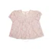 Bonpoint Girls Fosca Top With Floral Motif In Pink
