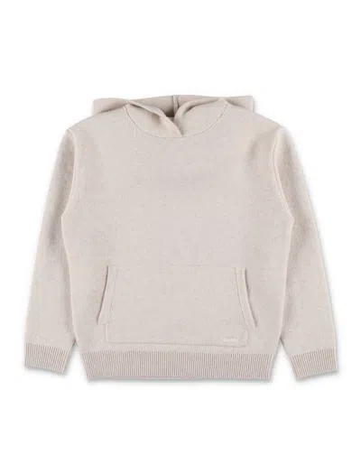 Bonpoint Girls Hooded Cashmere Blend Sweater In Pink