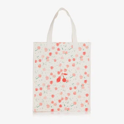 Bonpoint Kids' Girls Ivory & Red Cherry Tote Bag (35cm)