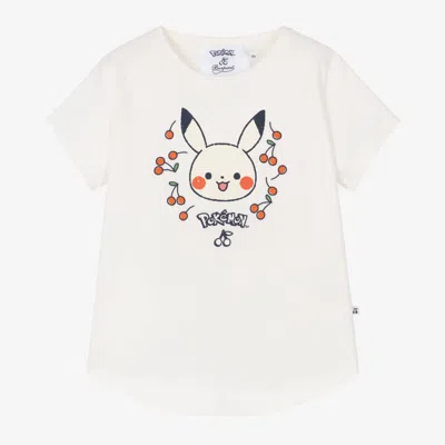 Bonpoint Girls Ivory Pokémon Cotton T-shirt