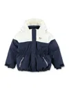 Bonpoint Jeyna Colorblocked Down Jacket In Blue