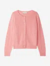Bonpoint Girls Josiane Cardigan In Pink