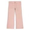 Bonpoint Girls Junon Flared Cotton Trousers In Pink