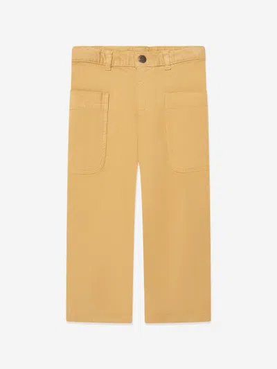 Bonpoint Kids' Girls Looping Trousers In Yellow