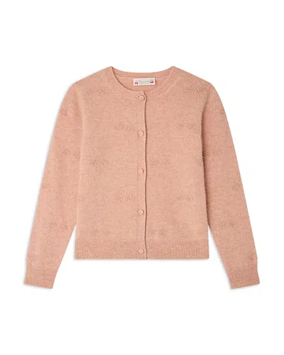 Bonpoint Girls' Manon Cashmere Cardigan - Little Kid, Big Kid In Brown