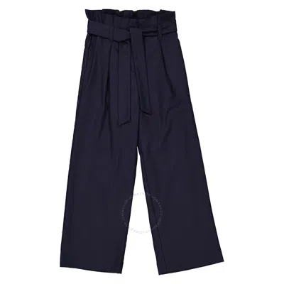 Bonpoint Kids'  Girls Marine Natalia Paper Bag Bow Pants In Blue