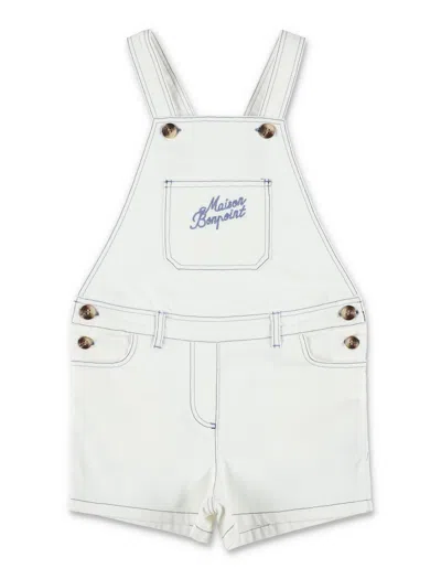Bonpoint Girls' Mini Organic Cotton Overalls In Beige
