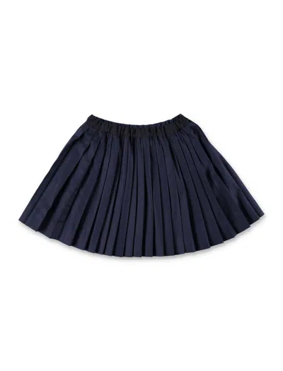 Bonpoint Girls' Pleated Mini Skirt - Fall/winter 2025 In Blue