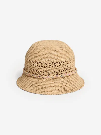 Bonpoint Kids' Girls Raffia Hat In Brown